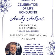 Celebration of Life for Andy Atkins